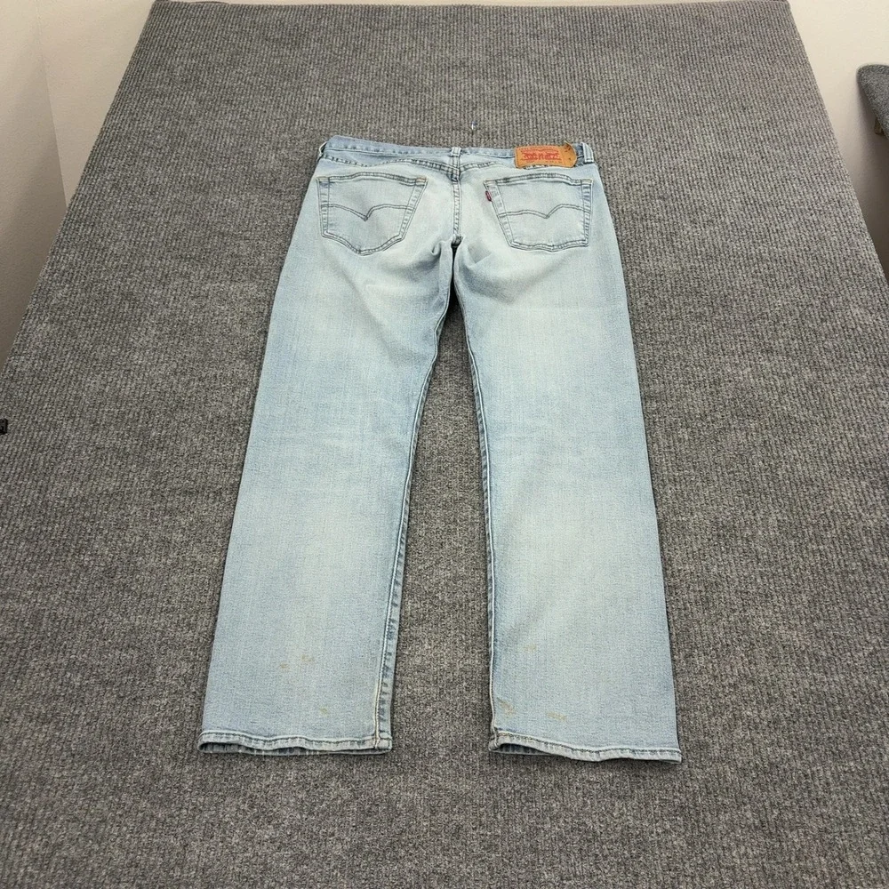 Levis 501 Jeans Mens 34x30 Blue Cotton Polyester Stretch Straight Leg Casual